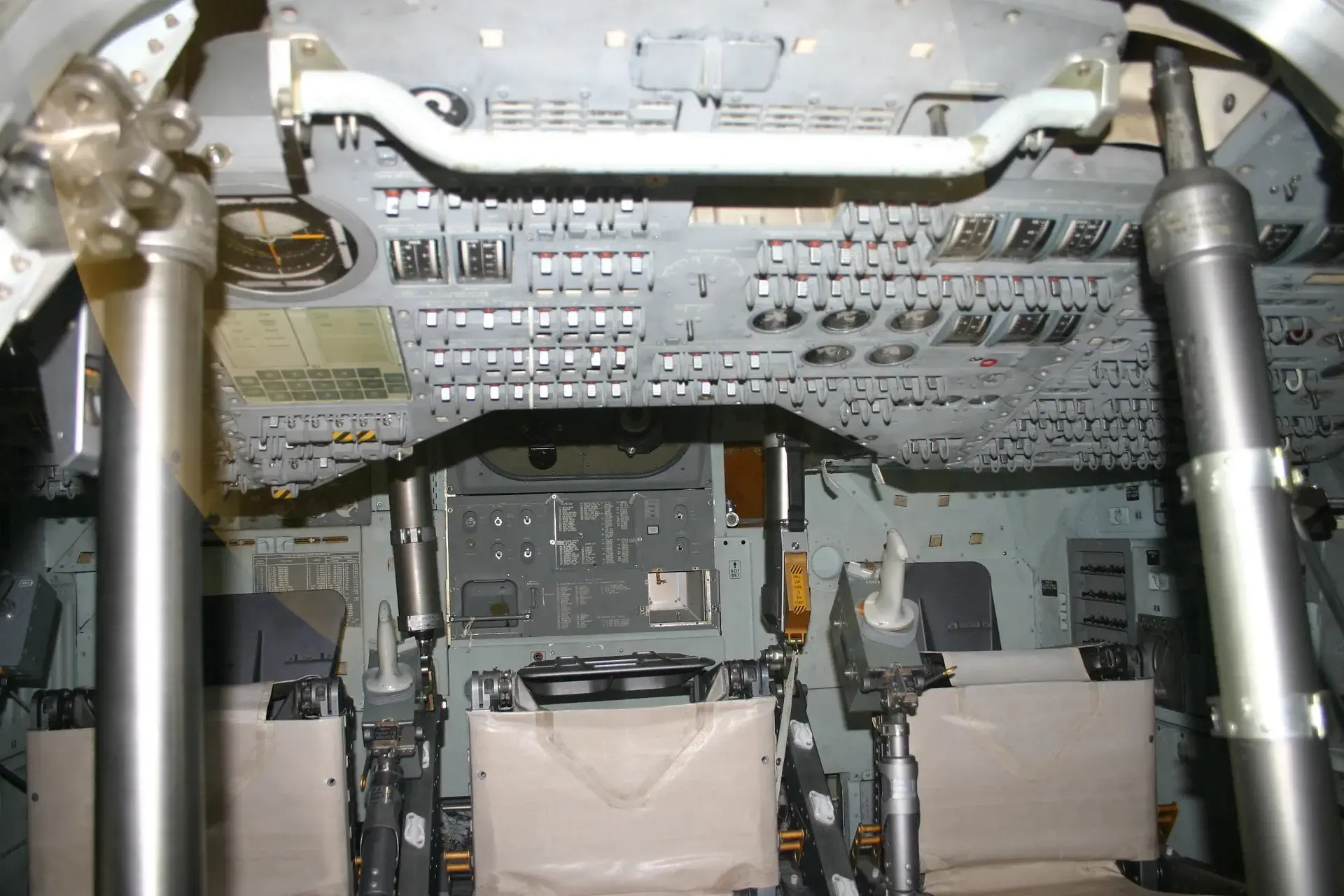 The inside of a Apollo command module